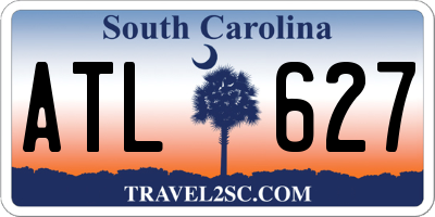 SC license plate ATL627