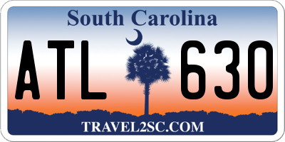 SC license plate ATL630