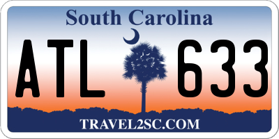 SC license plate ATL633