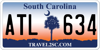 SC license plate ATL634