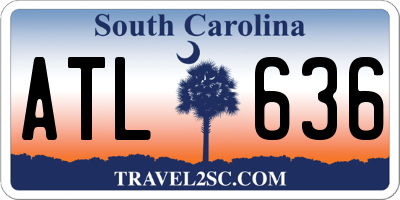 SC license plate ATL636