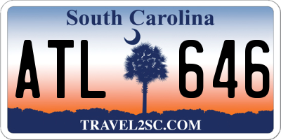 SC license plate ATL646