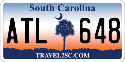 SC license plate ATL648