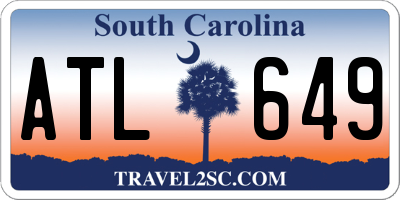 SC license plate ATL649