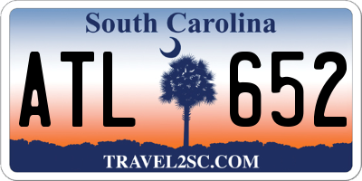 SC license plate ATL652