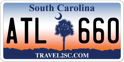 SC license plate ATL660
