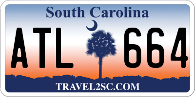 SC license plate ATL664