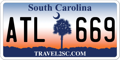SC license plate ATL669