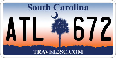 SC license plate ATL672