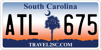 SC license plate ATL675