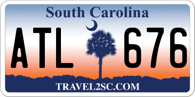 SC license plate ATL676