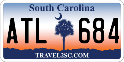 SC license plate ATL684