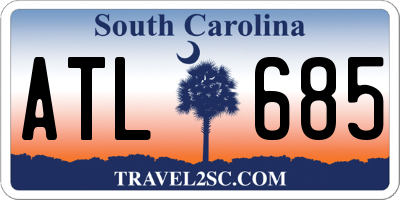 SC license plate ATL685