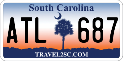 SC license plate ATL687