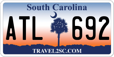 SC license plate ATL692