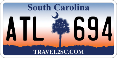 SC license plate ATL694