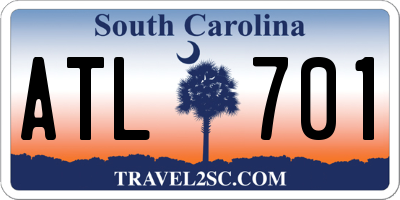 SC license plate ATL701