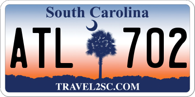 SC license plate ATL702
