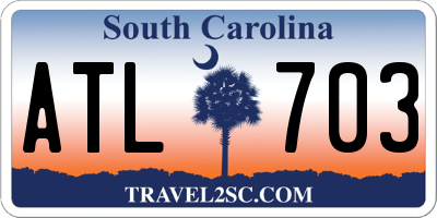 SC license plate ATL703