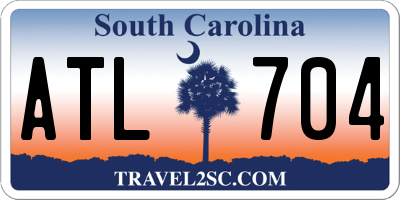 SC license plate ATL704
