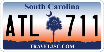 SC license plate ATL711