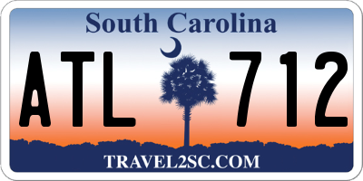 SC license plate ATL712