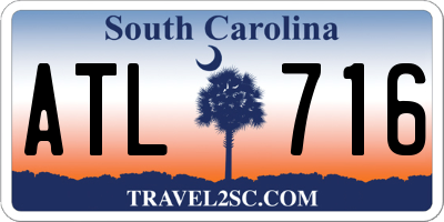 SC license plate ATL716