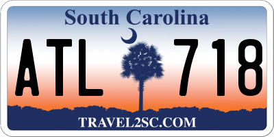 SC license plate ATL718
