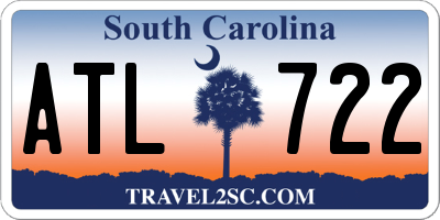 SC license plate ATL722