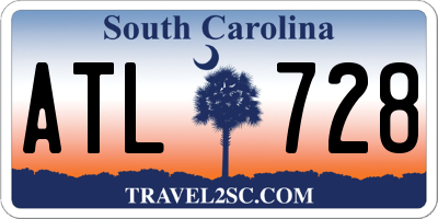 SC license plate ATL728