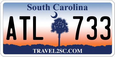 SC license plate ATL733
