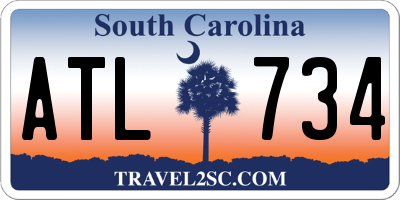 SC license plate ATL734
