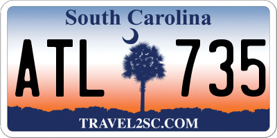 SC license plate ATL735