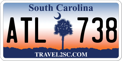 SC license plate ATL738