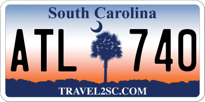 SC license plate ATL740