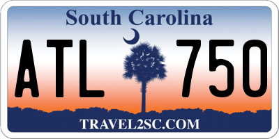 SC license plate ATL750