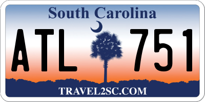 SC license plate ATL751