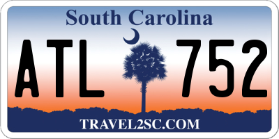 SC license plate ATL752