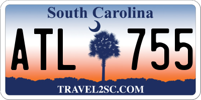 SC license plate ATL755