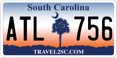SC license plate ATL756