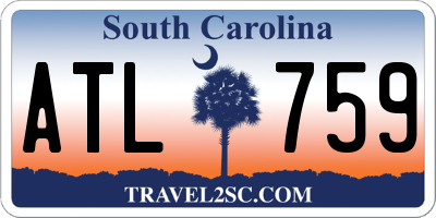 SC license plate ATL759