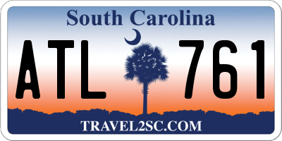 SC license plate ATL761