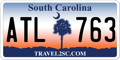 SC license plate ATL763