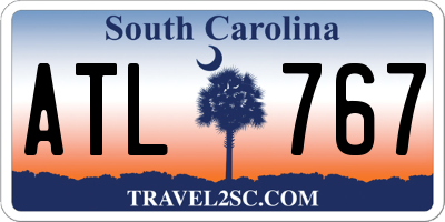 SC license plate ATL767