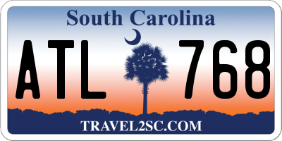 SC license plate ATL768