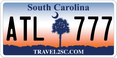 SC license plate ATL777
