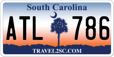 SC license plate ATL786
