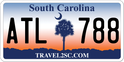 SC license plate ATL788