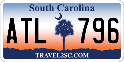 SC license plate ATL796