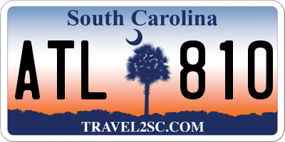 SC license plate ATL810